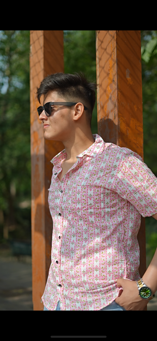 Blush Breeze Casual Shirt