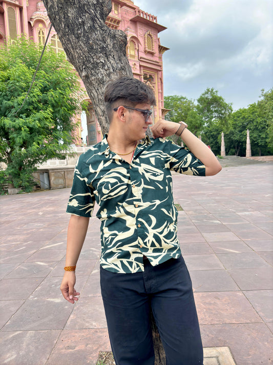 Modern Jungle Print Shirt