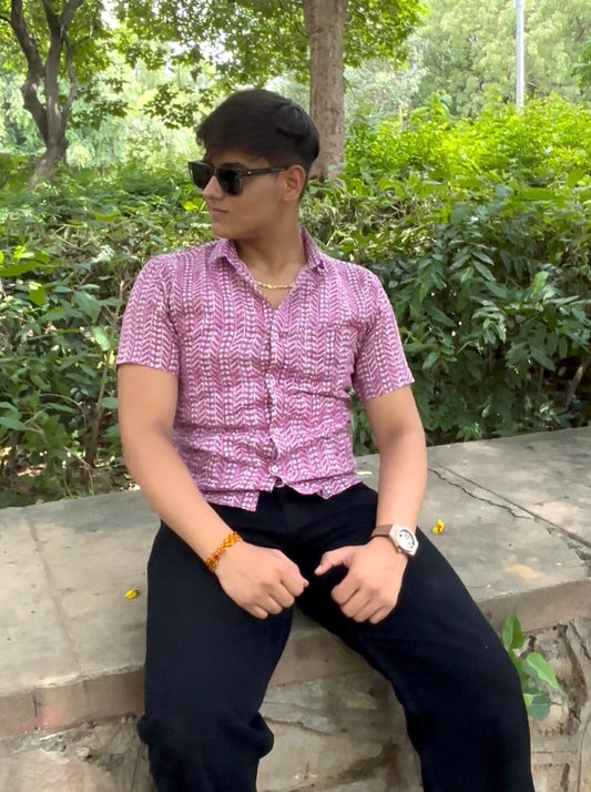 Bagru Berry Twist shirt