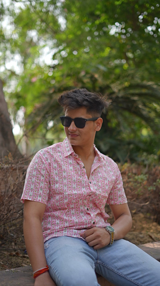 Blush Breeze Casual Shirt