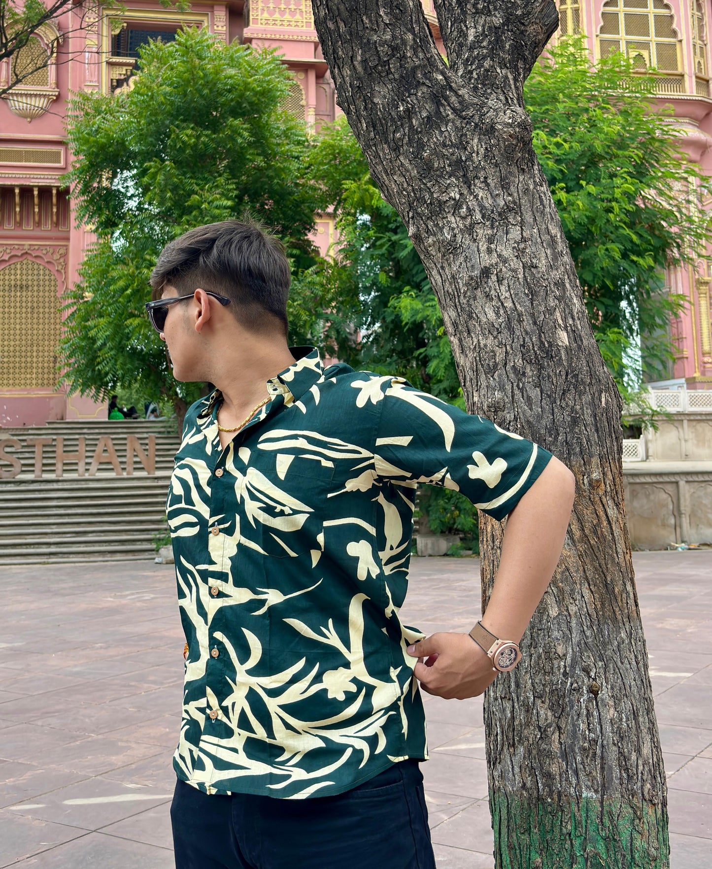 Modern Jungle Print Shirt