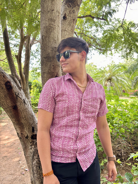 Bagru Berry Twist shirt